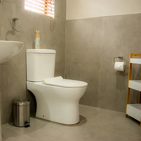 Secure parking area and well-maintained property exterior